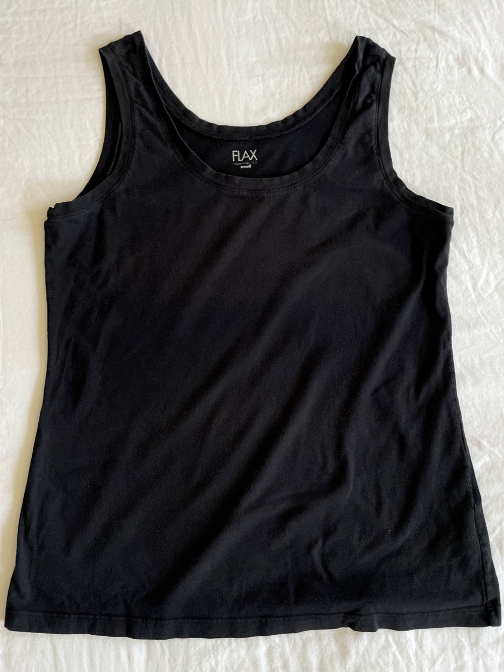 FLAX 100% Cotton Tank Top Faded Black